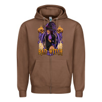 Chestnut Bad Witch Black Woman Zipper Hoodie - texasbilliewilder