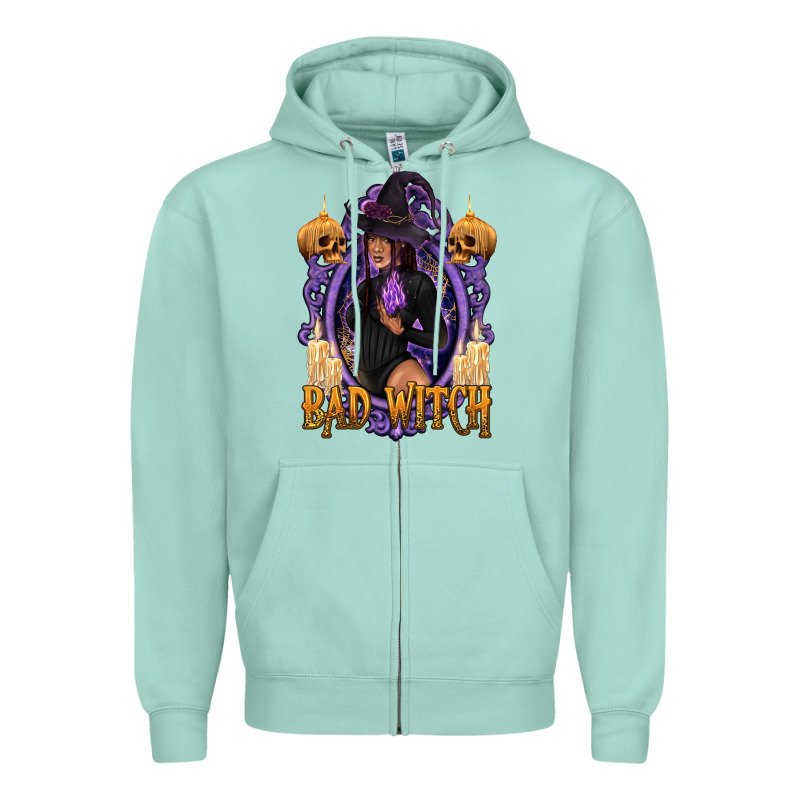 Bad Witch Black Woman Zipper Hoodie by texasbilliewilder | Teevron