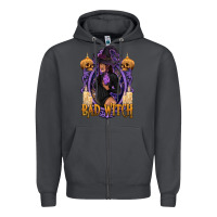 Smoke Bad Witch Black Woman Zipper Hoodie - texasbilliewilder