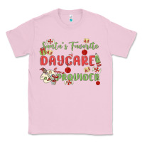 Bubblegum Pink santa's favorite daycare provider Classic Tee - MaliasSmallBusiness