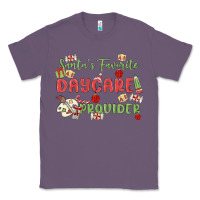 Lavender santa's favorite daycare provider Classic Tee - MaliasSmallBusiness
