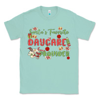 Seafoam santa's favorite daycare provider Classic Tee - MaliasSmallBusiness
