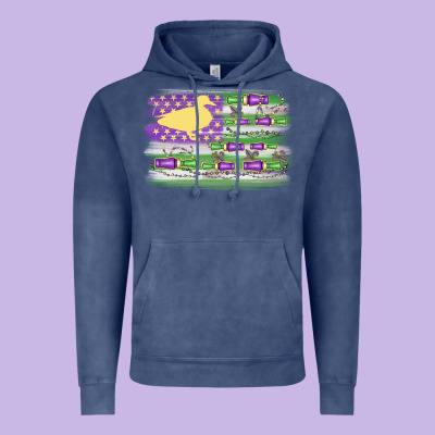 Mardi Gras Duck Call Flag Vintage Hoodie Designed By Maliassmallbusiness