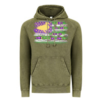 Vintage Olive mardi gras duck call flag Vintage Hoodie - MaliasSmallBusiness