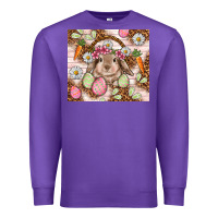 Purple Easter Bunny tumbler Easter Day Premium Sweatshirt - HowdyJamesFarm
