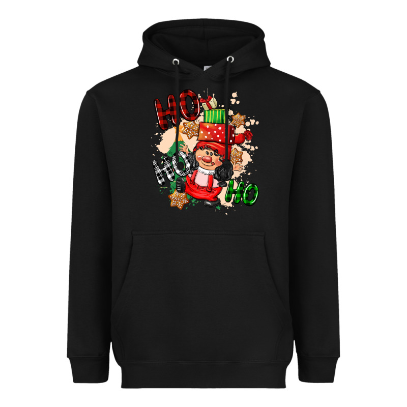 Ho Ho Ho Girl Gnome Heavyweight Hoodie by CowGirlArtShop | Teevron
