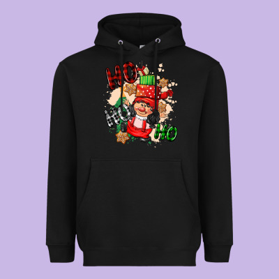 Ho Ho Ho Girl Gnome Heavyweight Hoodie Designed By Cowgirlartshop