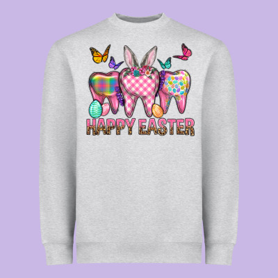 Happy Easter Dental And Egg Heavyweight Sweatshirt Designed By Bundleandbundleshop