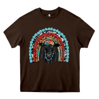 Chocolate Brown black angus  rainbow Heavy Core Tee - JahusDesignShop