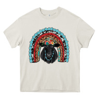 Cream black angus  rainbow Heavy Core Tee - JahusDesignShop