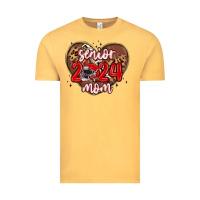 Vintage Mustard senior 2024 mom football Vintage Tee - MaliasSmallBusiness