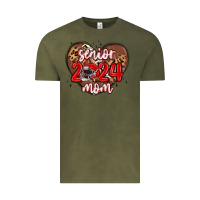Vintage Olive senior 2024 mom football Vintage Tee - MaliasSmallBusiness