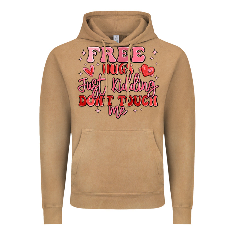 Free Hugs Just Kidding Don't Touch Me Vintage Hoodie by MaliasSmallBusiness | Teevron