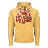 Vintage Mustard free hugs just kidding don't touch me Vintage Hoodie - MaliasSmallBusiness