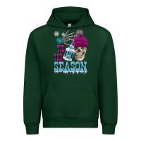 Forest Green tis the season winter skull Urban Hoodie - FaDigitalArtStudio