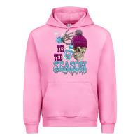 Fuchsia Pink tis the season winter skull Urban Hoodie - FaDigitalArtStudio