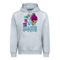 Heather Grey tis the season winter skull Urban Hoodie - FaDigitalArtStudio