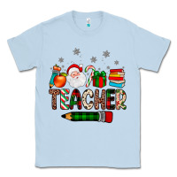 Dusty Blue teacher Christmas Classic Tee - JahusDesignShop