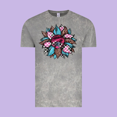 Race Leopard Sunflower Vintage Tee Designed By Jahusdesignshop