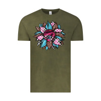 Vintage Olive race leopard sunflower Vintage Tee - JahusDesignShop