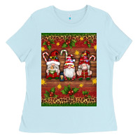 Baby Blue christmas gnomes Ladies Tee - Artiststas