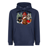 Navy hanging with my gnomies Heavyweight Hoodie - CowGirlArtShop