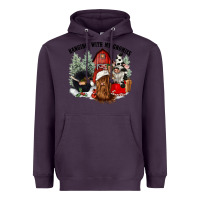 Plum hanging with my gnomies Heavyweight Hoodie - CowGirlArtShop