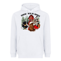 White hanging with my gnomies Heavyweight Hoodie - CowGirlArtShop