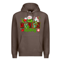Coffee nurse claus christmas Premium Hoodie - CowGirlArtShop