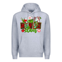 Heather Grey nurse claus christmas Premium Hoodie - CowGirlArtShop