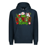 Navy nurse claus christmas Premium Hoodie - CowGirlArtShop