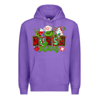 Purple nurse claus christmas Premium Hoodie - CowGirlArtShop