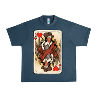 Midnight Navy queen of hearts cowgirl Urban Heavy Tee - NancyCooperArtShop