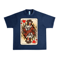 Navy queen of hearts cowgirl Urban Heavy Tee - NancyCooperArtShop