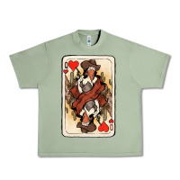 Oil Green queen of hearts cowgirl Urban Heavy Tee - NancyCooperArtShop