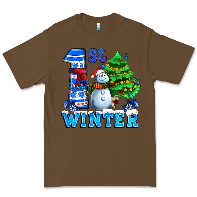 First Winter With Snowman Premium Tee by AdoDesignShop | Teevron