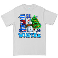 Dove Grey first winter with snowman Premium Tee - AdoDesignShop