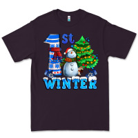 Plum first winter with snowman Premium Tee - AdoDesignShop