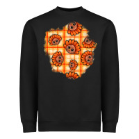 Black Thanksgiving Turkey With Tartan Patch Heavyweight Sweatshirt - BundleAndBundleShop