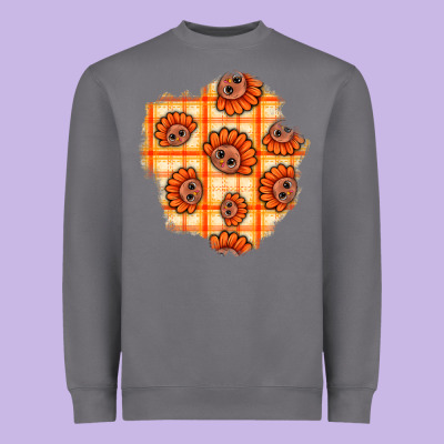 Thanksgiving Turkey With Tartan Patch Heavyweight Sweatshirt Designed By Bundleandbundleshop