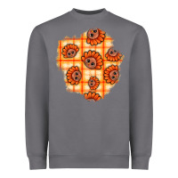 Storm Thanksgiving Turkey With Tartan Patch Heavyweight Sweatshirt - BundleAndBundleShop