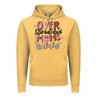 Vintage Mustard over stimulated moms club Vintage Hoodie - MaliasSmallBusiness