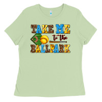 Matcha take me to the ballpark softball Ladies Tee - AdoDesignShop