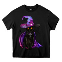Black black witch cat Heavy Core Tee - BundleAndBundleShop