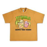 Peanut Butter tequila cheaper than therapy Urban Heavy Tee - MaliasSmallBusiness