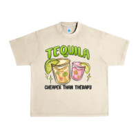 Sandshell tequila cheaper than therapy Urban Heavy Tee - MaliasSmallBusiness