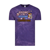 Cloud Purple raising my husband is exhausting Vintage Tee - MaliasSmallBusiness