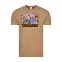 Vintage Coffee raising my husband is exhausting Vintage Tee - MaliasSmallBusiness