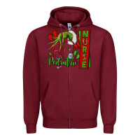 Burgundy Christmas Character Zipper Hoodie - NancyCooperArtShop