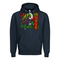 Navy Christmas Character Zipper Hoodie - NancyCooperArtShop